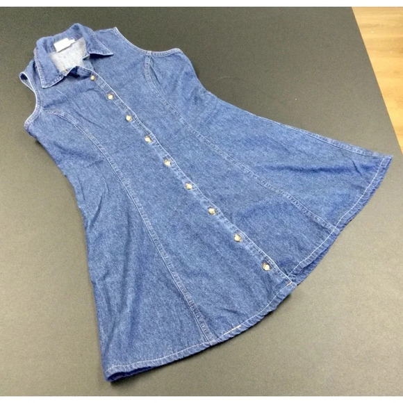 Vintage Women's Country Road Denim Dress Size 10 Blue modern Small Medium - Picture 1 of 11